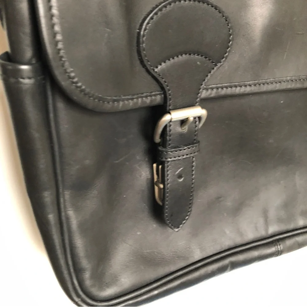 Vintage Handcrafted in ENGLAND Men’s Genuine Leather Bag/Briefcase Black